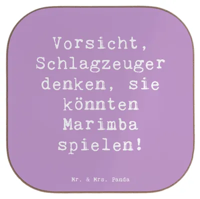 Produktbild von Mr. & Mrs. Panda Tischuntersetzer Spruch Marimba Humor - Lavendeltraum - Geschenk, Musiker, gläseruntersetzer, Musik, bieruntersetzer, Coaster, Schlaginstrument, Klang