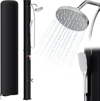 Produktbild von Jayseuw Solardusche 20-60 Liter - bis 60°C – mit schwenkbarem Duschkopf, Fußdusche & Gartenschlauch