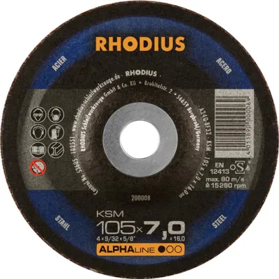 Image de Rhodius Meule KSM 105x7,0x16,0mm Acier Alphaline - 200008