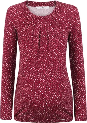 Immagine prodotto di Camicetta per l'allattamento con l'ombelico: abbigliamento premaman elegante in rosso