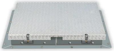 Produktbild von Hailo Schachtabdeckung HS9 Aluminium begehbar, tagwasserdicht mit Schwenkverschluss 800x800mm