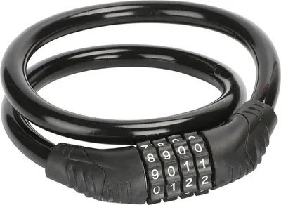 Immagine prodotto di Lucchetto per bicicletta Lucchetto a cavo con combinazione numerica a 4 cifre - Rosa - 15 mm x 600 mm