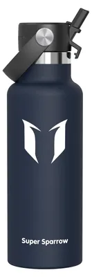 Image de Sparrow, bouteille d'eau pour enfants, 500 ml, en acier inoxydable, thermos avec paille