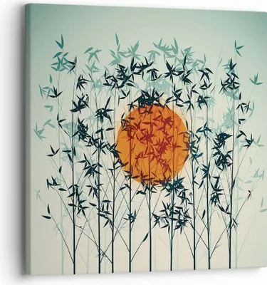 Produktbild von Bild auf Leinwand - Leinwandbild - Einteilig - Westen Sonne Gras - 30x30cm - Wand Bild - Wanddeko - Wandbilder - Leinwanddruck - Bilder - Wanddekoration - Leinwand bilder - Wandbild - AC30x30-5104