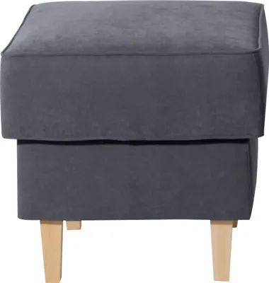 Produktbild von Max Winzer Hocker Lorris - Velourstoff anthrazit - Maße: 53 x 53 x 45 cm