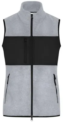 Produktbild von James and Nicholson - Weste für Damen LT3266 (L) (Helle Melange/Schwarz)