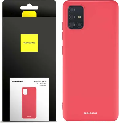 Image de Coque en silicone SPACECASE Coque en silicone pour Galaxy A71 Rouge