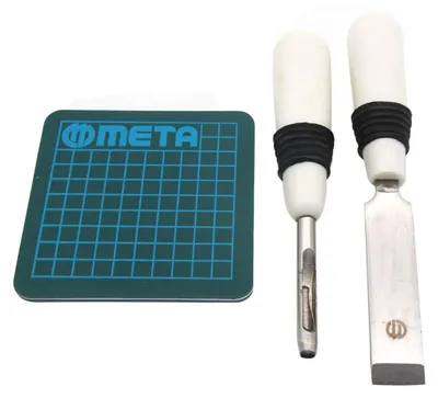Produktbild von Knopfloch Cutter Set - 3-teiliges Set - Schlüsselloch Schneider - Rechte Schneidematte - Nähen - Nähset
