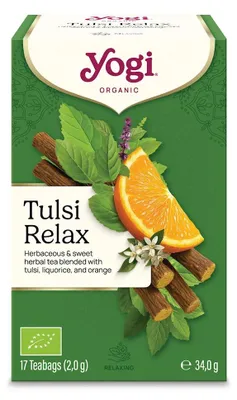 HERBATKA AJURWEDYJSKA TULSI RELAX BIO (17 x 2 g) 34 g - YOGI