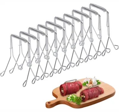 Obrázek produktu pro 20 nerezových klipů na rolády, 8 x 5,5 x 4 cm, na masové závitky a zelné závitky