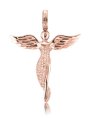 Produktbild von Engelsrufer Anhänger ERP-ANGEL-MR Silber Engel Roségold plattiert mit Zirkonia