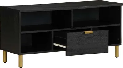 Produktbild von vidaXL TV-Schrank Schwarz 100x33x46 cm Holzwerkstoff