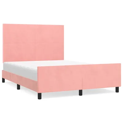 Obrázok produktu pre vidaXL Detská posteľ s čelom Ružová 140x200 cm Velvet