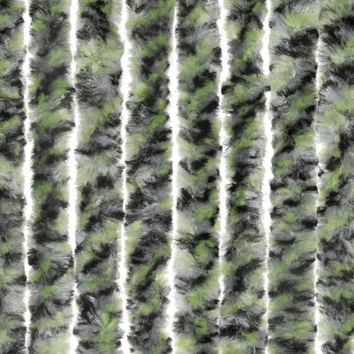 Produktbild von Moritz Flauschvorhang aus Chenille 56 x 185 cm grün/grau/schwarz meliert Türvorhang als Fliegenschutz Insektenschutz für Camping Wohnwagen