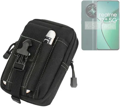 Produktbild von K-S-Trade Gürtel Tasche kompatibel mit Realme 12+ 5G Gürteltasche Holster Schutz Hülle Handy Hülle Smartphone outdoor Handy-Hülle schwarz