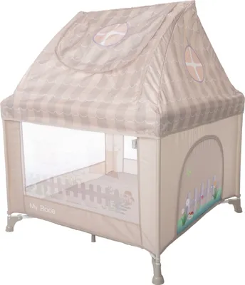 Produktbild von Lorelli Reisebett My Place Dach Fenster faltbar Matratze Schlupfloch Tragetasche beige