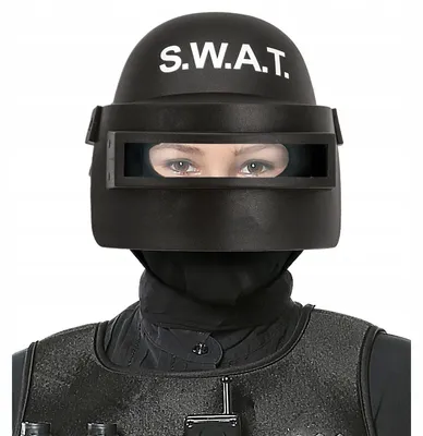 Image de Casque WIDMANN S.W.A.T avec visière, taille enfant