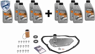 Produktbild von VAICO Ölwechselkit für Automatikgetriebe Satz CVT (stufenlos) 10L für NISSAN Qashqai / Qashqai +2 I (J10, NJ10) Jatco JF015