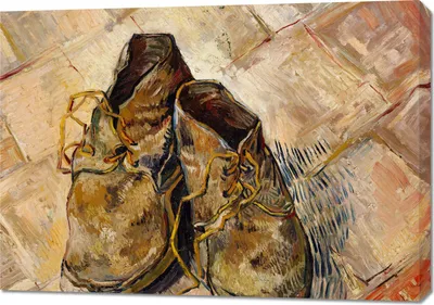 Obrázok produktu pre 100x70cm Topánky, Van Gogh Vintage maľba do obývacej izby