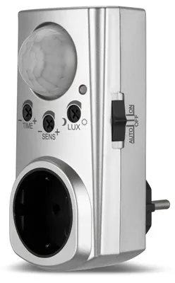 Produktbild von REV Bewegungsmelder innen - Zwischenstecker für Steckdose, 120°, 7m, Silber