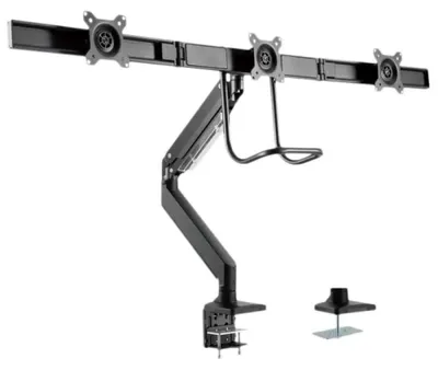 Immagine prodotto di Gembird MA-DA3-03 Desk mounted adjustable monitor arm for 3 monitors, 17”-27”, up to 6 kg