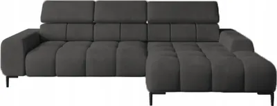 Produktbild von DomoHome Polster Eck-Couch L-Form Rechte Seite | 177x270 cm | Ecksofa mit Schlaffunktion Schlafsofa Bettfunktion Kleine 3 Sitzplätze Verstellbare Kopfstützen Verstellbarer Sitz | Graphit