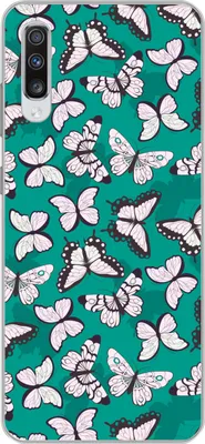 Produktbild von MuchoWow® Handyhülle Schutzhülle Hülle für Telefoonhoesje Samsung Galaxy A70 Mädchen - Schmetterling - Tiere - Muster - Mädchen - Kinder - Kinder Silikon Softcase Handy Hülle - Schutzhaube