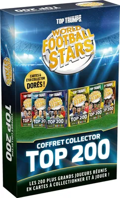Produktbild von Top Trumps World Football Stars Top 200 Kartenspiel, Sammelpack, Gesellschaftsspiel, 1+ Spieler, Ab 6 Jahren