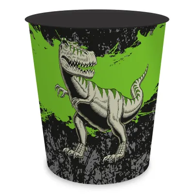 Produktbild von itenga Papierkorb für Kinder - Motiv T-REX Dinosaurier - ca. 11 Liter