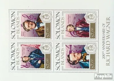 Produktbild von Briefmarken Salomoninseln 2013 Mi 2252-2255 Kleinbogen (kompl. Ausg.) postfrisch Richard Wagner