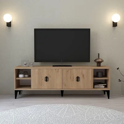 Produktbild von Skye Decor, Hochwertiger TV-Ständer (3 Teile) in Saphir-Eiche, 150 cm | 100% Melamin
