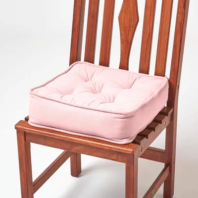 Immagine prodotto di HOMESCAPES Cuscino rosa - Rialzo per sedia/cuscino per sedia 40 x 40 cm con rivestimento in cotone