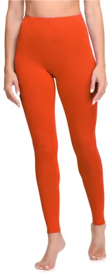 Image de Ladeheid Femmes Leggings longs en coton LA40-133 (Orange, M)