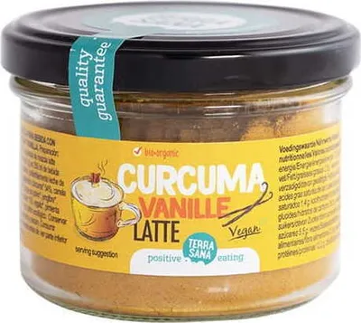 Produktbild von PULVERDRINK MIT TURKUM UND VANILLE LATTE 70 g - TERRASANA