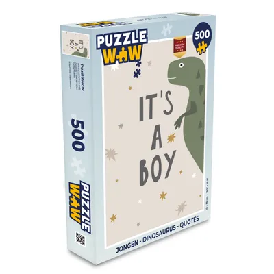 Obrázek produktu pro MuchoWow MuchoWow® Puzzle 500 ks Citáty - Přísloví - Je to kluk - Dinosaurus - Děti - Miminko