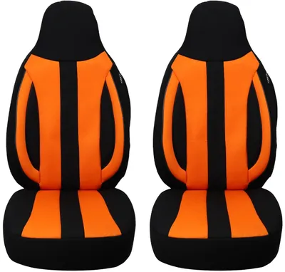 Productafbeelding van Bekleding voor stoelen en zittingen, zwart/oranje, voor Hyundai Getz, bouwjaar 2002-2008, model MD503