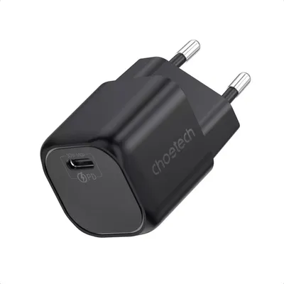 Zdjęcie produktu dla Choetech ładowarka sieciowa GaN USB Typ C PD 30W czarny (PD5007)