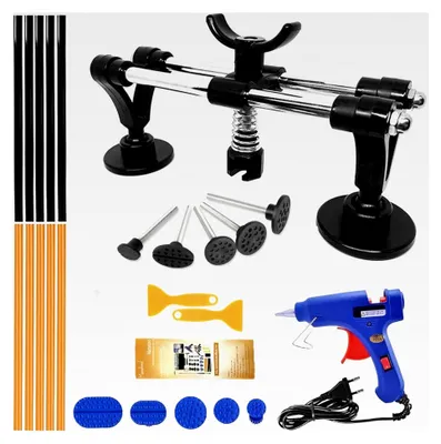 Produktbild von Dellenreparaturset für Autos: DIY Ausbeulwerkzeug mit Brückenheber, 25-teiliges Set zur lackschadenfreien Dellenentfernung