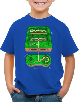 Produktbild von Style3 Super Console World Kinder T-Shirt snes konsole pixel art