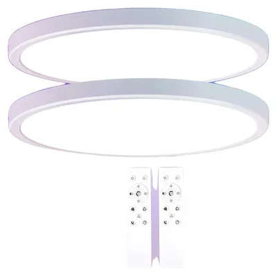 Immagine prodotto di Plafoniera, dimmerabile, con cambio colore, 2 pezzi, 30 cm, luce neutra, colore bianco