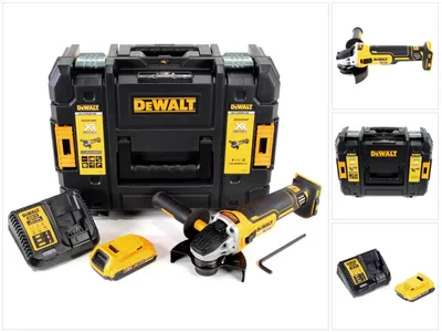 Image de DeWalt DCG 405 D1 18 V 125 mm Meuleuse sans fil Brushless avec boîtier TStak + 1x Batterie 2 Ah + Chargeur