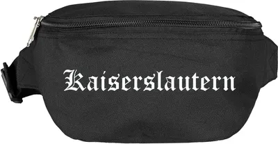 Produktbild von Kaiserslautern Bauchtasche - Altdeutsch bedruckt - Gürteltasche Hipbag Schwarz