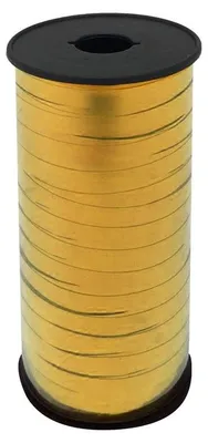 Produktbild von Geschenkband / Ballonband / Polyband / Kräuselband - metallic gold 92m