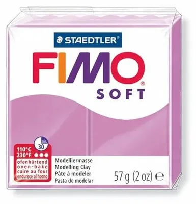 Modelovacia hmota, 57 g, polymérová, FIMO "Soft", levanduľová