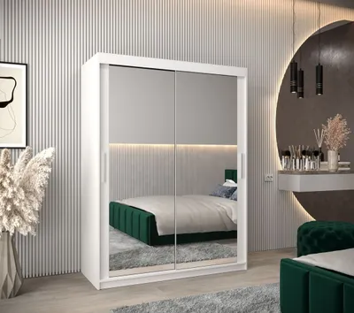 Produktbild von Schwebetürenschrank mit einer Breite von 150 cm TIMEA 3 – Weiß