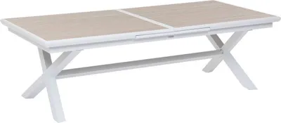 Produktbild von Ausziehbarer gartentisch "axiome" aus aluminium leinen & ton mit epoxybehandlung 12 plätze - Hespéride