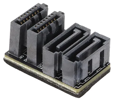 Obrázek produktu pro SATA 7pinový adaptér s oboustranným připojením, otočný o 90° a 180°, vysokorychlostní 12G SATA 7pinový adaptér pro základní desku PH572, otočný o 180°
