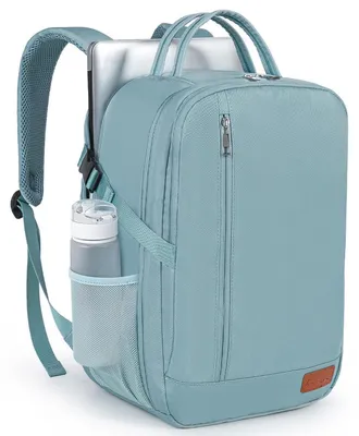 Produktbild von Handgepäck Rucksack 40x28x20cm für Flugzeug Reisen Laptopfach Hellblau