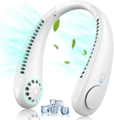 Produktbild von Timiyou Nackenventilator, Leise Halsventilatoren mit 360° Luftstrom, Hands Free Bladeless Fan, Tragbarer USB Hals-Ventilator, Neck Fan für Reisen, Outdoor Sport, Zuhause, Büro, Geschenk