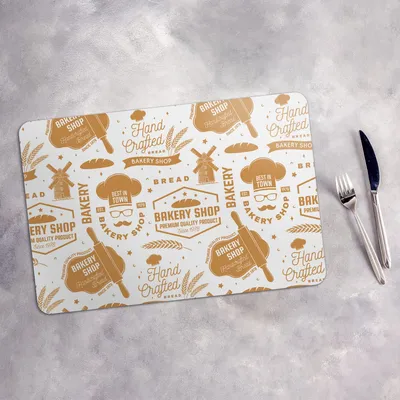 Produktbild von Tischset 6x45x30 cm Platzset Tischmatte Platzmatte Untersetzer - Bäckerei Weizenähren